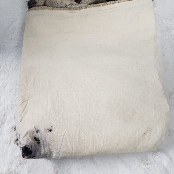 Lakhays Collection Oatmeal Fuzzy Trim 100% Hemp Messenger Crossbody Bag - Picture 13 of 15